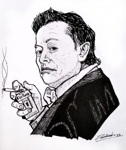 Elon Musk fumando un Fortuna